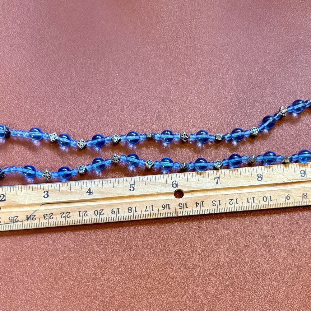 Unique Blue Beaded 💙 Necklace